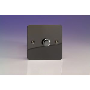 FFIP1M1 [WFI1 + MFP1M1] Varilight Special Series 1 Gang Dimmer for Multiple HF Dimmable Ballasts and LED Drivers 1-10V DC Input, 6 Amp Max Ultra Flat Iridium Black (Gloss) Effect Finish