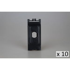 GAB.HA Varilight Black Dimmer Grid Adaptors For Hager Grid (10-pack), with 10 Black knobs to match