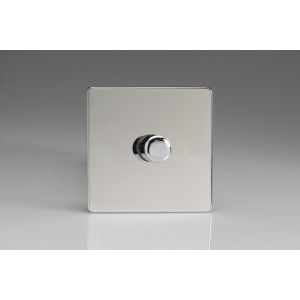 HDC3S [WDC1S + MTP402] Varilight V-Dim Series 1 Gang 60-400 Watt Dimmer Screwless Polished Chrome Coated