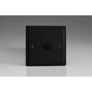 JYSM101.MB Varilight V-Pro Smart Series Master Dimmer (Supla WIFI enabled) 1 Gang 0-120W Trailing Edge LED Urban Matt Black Effect Finish