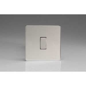 XDC7S Varilight 1 Gang Intermediate (3 Way) 10 Amp Switch Screwless Polished Chrome Coated With Polished Chrome Switch