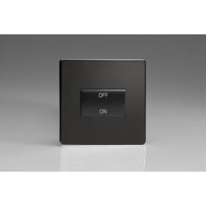 XDLFIBS Varilight Fan Isolating 10 Amp Triple Pole Switch Screwless Premium Black Plastic With Black Switch