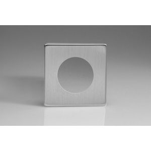 XESG1S Varilight European VariGrid Single faceplate with a 1 hole cut-out in Brushed Steel Finish