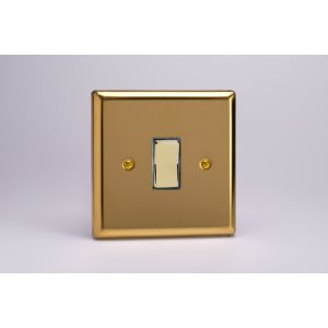 XVR1D Varilight 1 Gang 10 Amp 2 Way & Off Retractive Switch Classic Victorian Polished Brass Coated with Polished Brass Switch
