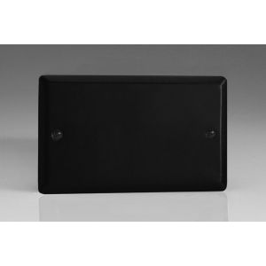 XYDB.MB Varilight Double Blank Plate Urban/Vogue Matt Black Effect Finish