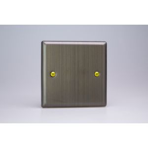 XYSB.AB Varilight Single Blank Plate Urban Antique (Brushed) Brass Effect Finish