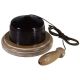 CXPC-1-LK-B-S2W Linden Brown Bakelite Ceiling Pull Cord Unit and Hand Turned Wooden Acorn Pull Cord End, 1- or 2- Way, 10 Amps, on a Round Limed Oak Base