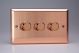 HY23.BC Varilight V-Dim Series 3 Gang, 1 Way Only, 40-250 Watt Dimmer Urban Brushed Copper Effect