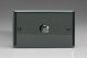 IIDP1001 Varilight V-Plus Series 1 Gang 200-1000 Watt/VA Dimmer Iridium Black (Gloss) Effect Finish, Double Plate