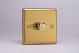 JBSM101 Varilight V-Pro Smart Series Master Dimmer (Supla WIFI enabled) 1 Gang 0-120W Trailing Edge LED Classic Brushed Brass Effect