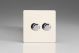 JDYP252S.PD Varilight V-Pro Series 2 Gang 0-120W Trailing Edge LED Dimmer Screwless Primed and Ready to Paint