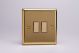JVES002 Varilight V-Pro Multi Point Tactile Touch Supplementary Controller (MP Supplementary Controller) Series 2 Gang Unit for use with V-Pro Multi Point Remote Master Dimmers Classic Victorian Polished Brass Coated