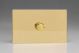 KDVDP601S [WDVD1S + MKP600] Varilight V-Com Series 1 Gang 40-600 Watt Leading Edge LED Dimmer Screwless Polished Brass Coated
