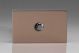 KDYDP601S.BZ [WDYD1S.BZ + MKP600] Varilight V-Com Series 1 Gang 40-600 Watt Leading Edge LED Dimmer Urban Screwless Brushed Bronze Effect Finish