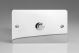 KFCDP601 [WFCD1 + MKP600] Varilight V-Com Series 1 Gang 40-600 Watt Leading Edge LED Dimmer Ultra Flat Polished Chrome Coated