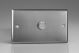 KTDP601 [WTD1 + MKP600] Varilight V-Com Series 1 Gang 40-600 Watt Leading Edge LED Dimmer Classic Brushed Steel