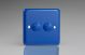 KYP102.RB [WY2.RB + 2x MKP100] Varilight V-Com Series 2 Gang 0-100 Watt Leading Edge LED Dimmer Lily Reflex Blue
