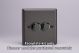 WP2 Varilight Matrix 2-Gang Single Plate Unpopulated Dimmer Kit. Classic Graphite 21 Effect Finish