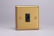 XBFOB Varilight Flex Outlet 16 Amp with Cable Clamp Classic Brushed Brass Effect with Black Flex Outlet