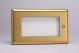 XBG4 Varilight 4 Gang Data Grid Face Plate For 3 or 4 Data Module Widths Classic Brushed Brass Effect