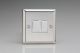 XC2W Varilight 2 Gang 10 Amp Switch Classic Polished Chrome Coated with White Switches