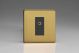 XDBG8ISOBS [XDBG1S + D8ISOB] Varilight 1 Gang Black Isolated Co-axial TV Socket Screwless Brushed Brass Effect Finish