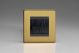 XDBGBRSBS [XDBG2S + DBRSB] Varilight 2 Gang Black Data Brush Outlet Screwless Brushed Brass Effect Finish