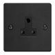 XDERP5AB.MB Varilight 1 Gang 5 Amp Black Round Pin Socket 0-1150 Watts Essential Matt Black Finish With Black Socket