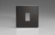 XDLPGY1S Varilight 1 Gang Power Grid Screwless Faceplate Including Screwless Power Grid Frame Screwless Premium Black Plastic