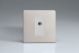 XDNG8WS [XDNG1S + D8W] Varilight 1 Gang White Co-axial TV Socket Screwless Satin Chrome Effect Finish
