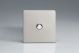 XDNM1S Varilight 1 Gang 6 Amp Momentary Push To Make Switch Screwless Satin Chrome Effect Finish With Chrome Button