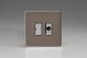 XDR6UFODS Varilight 1 Gang 13 Amp Unswitched Fused Spur with Flex Outlet Screwless Pewter Effect Finish With Polished Chrome Fuse Cover and Flex Outlet