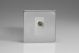 XDSG8SWS [XDSG1S + D8SW] Varilight 1 Gang White Satellite TV Socket Screwless Brushed Stainless Steel
