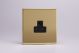 XDVRP2ABS Varilight 1 Gang 2 Amp Black Round Pin Socket 0-460 Watts Screwless Polished Brass Coated With Black Socket
