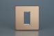 XDYG1S.BC Varilight 1 Gang Data Grid Face Plate For 1 Data Module Width Urban Screwless Brushed Copper Finish