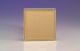 XDYSBS.JB Varilight Single Blank Plate Screwless Jubilee Beaded Brushed Brass Effect Finish