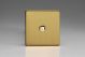 XEBP1S Varilight Euro Fixed Range 1 Gang 6 Amp Push-on Push-off Impulse Switch European Screwless Brushed Brass Effect Finish