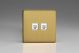 XEBRJ12.12S Varilight Euro Fixed Range 2 Gang RJ12 Socket for European, Irish, International, telephone and other RJ12 applications European Screwless Brushed Brass Effect Finish