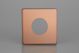 XEYG1S.BC Varilight European VariGrid Single faceplate with a 1 hole cut-out in Brushed Copper