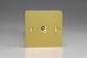 XFBT7 Varilight 1 Gang Intermediate (3 Way) 10 Amp Toggle Switch Ultra Flat Brushed Brass Effect Finish With Polished Brass Toggle Switch