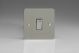 XFS20ND Varilight 1 Gang 20 Amp Double Pole Switch with Neon Ultra Flat Brushed Stainless Steel With Brushed Steel Switch