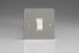 XFSBPW Varilight 1 Gang 10 Amp Push-to-make, Bell Push, Retractive White Switch Ultra Flat Brushed Stainless Steel With White Switch