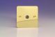 XFV8 Varilight 1 Gang Co-axial TV Socket Ultra Flat Polished Brass Coated