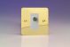 XFVG8SW [XFVG1 + D8SW] Varilight 1 Gang White Satellite TV Socket Ultra Flat Polished Brass Coated