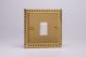 XG7W Varilight 1 Gang Intermediate (3 Way) 10 Amp Switch Classic Georgian Polished Brass Coated with White Switch