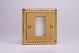 XGG1 Varilight 1 Gang Data Grid Face Plate For 1 Data Module Width Classic Georgian Polished Brass Coated