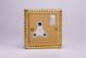 XGRP15AW Varilight 1 Gang 15 Amp White Switched Round Pin Socket Classic Georgian Polished Brass Coated with White Socket and Switch
