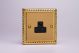 XGRP2AB Varilight 1 Gang 2 Amp Black Round Pin Socket 0-460 Watts Classic Georgian Polished Brass Coated with Black Socket