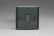 XI1D Varilight 1 Gang 10 Amp Switch Classic Iridium Black (Gloss) Effect Finish with Iridium Black Switch