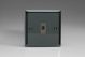 XIFOD Varilight Flex Outlet 16 Amp with Cable Clamp Classic Iridium Black (Gloss) Effect Finish with Iridium Black Flex Outlet